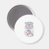 Einhorn Küsse und Regenbogen Wünsche Süße Pastell Magnet (Vorderseite/Rückseite)