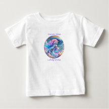 Einhorn-Küsse-Wiegenwünsche-Regenbogen-Baby-T-Shir