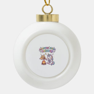 Einhorn-Lagerfeuergeschichte Einhorn-Verzauberung Keramik Kugel-Ornament