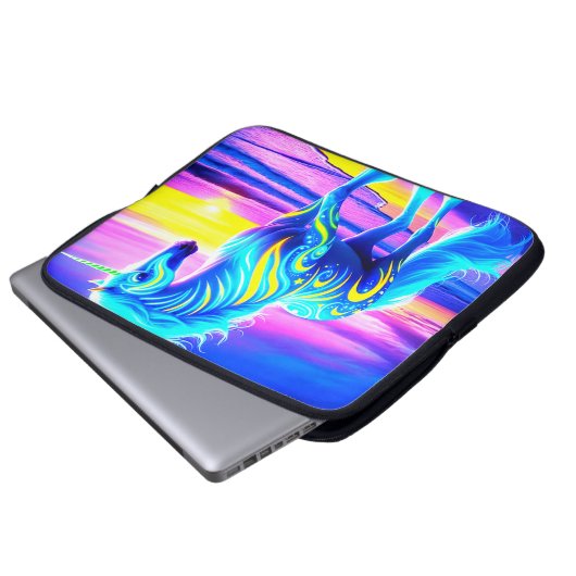 Einhorn Laptopschutzhülle (Vorne Knopf)