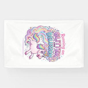 Einhorn läuft auf Glitter und Illusion Bezaubernd  Banner