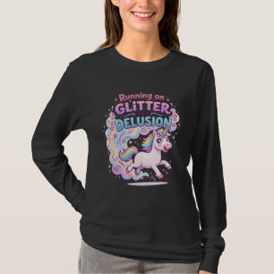 Einhorn läuft auf Glitter und Illusion Bezaubernd  T-Shirt