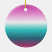 Einhorn-Lavendel-aquamarine Omertürkis-Meerjungfra Keramik Ornament (Hinten)