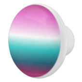 Einhorn-Lavendel-aquamarine Omertürkis-Meerjungfra Keramikknauf (Rechts)