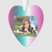 Einhorn-Lavendel-aquamarine Omertürkis-Meerjungfra Ornament (Vorderseite)