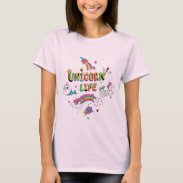 Einhorn Leben Farbästhetik Einhorn Design T-Shirt