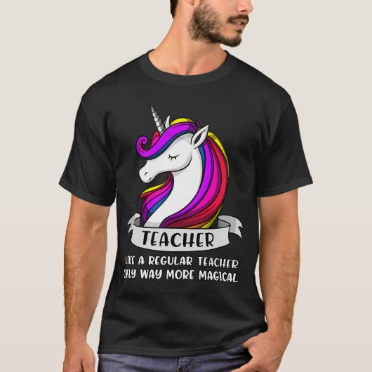 Einhorn-Lehrer-Schule T-Shirt (Vorderseite)