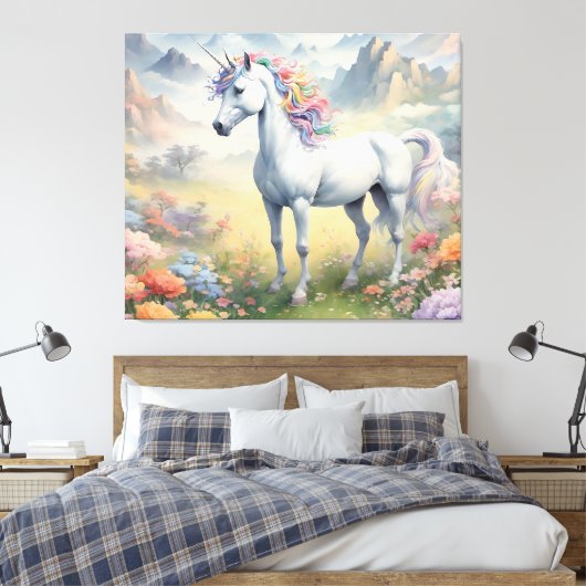 Einhorn Leinwanddruck (Insitu (Schlafzimmer))