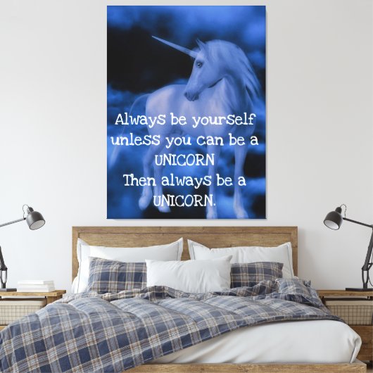 Einhorn Leinwanddruck (Insitu (Schlafzimmer))