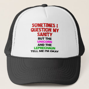 Einhorn Leprechaun Vernunft Lustige Baseballkappe Truckerkappe