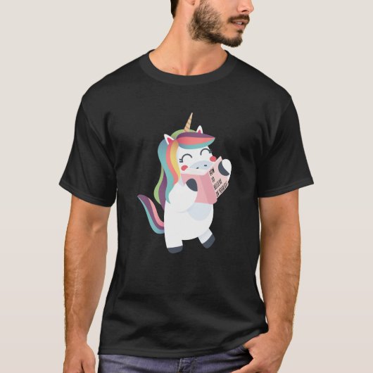 Einhorn-Lesebuch, wie man an selbst glaubt T-Shirt (Vorderseite)