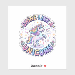 Einhorn leuchtet wie ein Einhorn Grafikdesign T-Sh Aufkleber