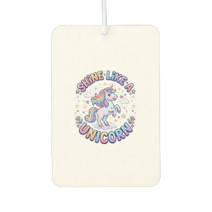 Einhorn leuchtet wie ein Einhorn Grafikdesign T-Sh Autolufterfrischer