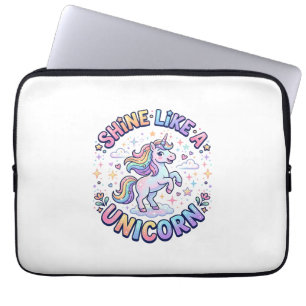 Einhorn leuchtet wie ein Einhorn Grafikdesign T-Sh Laptopschutzhülle