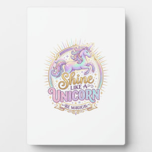 Einhorn leuchtet wie ein Einhorn POD Fertig Market Fotoplatte