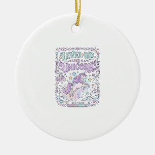 Einhorn Level Up wie ein Einhorn Süßer Marktplatz Keramik Ornament