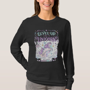 Einhorn Level Up wie ein Einhorn Süßer Marktplatz T-Shirt