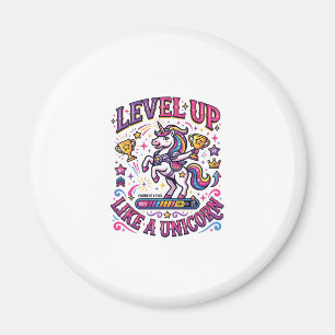 Einhorn Level Up wie ein Einhorn Werbespot Cute Gi Magnet
