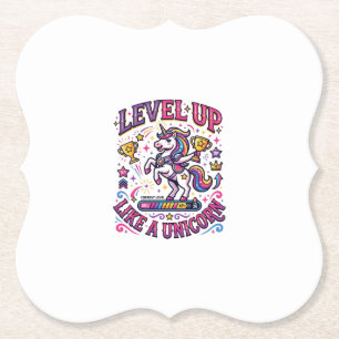 Einhorn Level Up wie ein Einhorn Werbespot Cute Gi Untersetzer