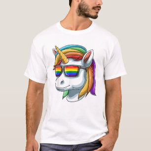 Einhorn LGBT Einhorn mit LGBT-Sonnenbrille Pride U T-Shirt