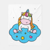 Einhorn-Liebe Fleecedecke (Vorderseite)