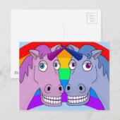 Einhorn-Liebe Postkarte (Vorne/Hinten)