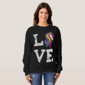 Einhorn-Liebe Sweatshirt (Vorne ganz)