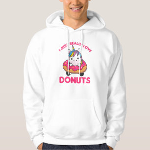 Einhorn-Lieben Donuts Einhorn sind rosa Hoodie