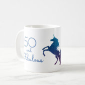 Einhorn-Liebhabers 50 und fabelhafter Geburtstag Kaffeetasse (Vorderseite Links)