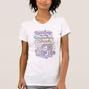 Einhorn liest in meiner Einhorn-Ecke Süße Pastell- T-Shirt