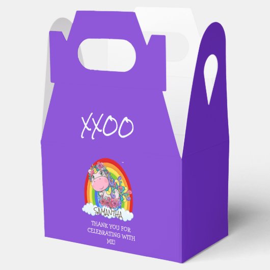 Einhorn lila geschenkschachtel (Geöffnet)