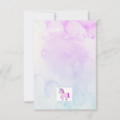 Einhorn-lila-Magie-Geburtstagseinladung (Rückseite)