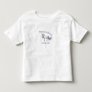 Einhorn lila maron Alles Gute zum Geburtstag Kinde Kleinkind T-shirt