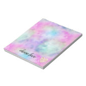 Einhorn Lila Pink Aqua Pinacoteca Notizblock (Rotiert)