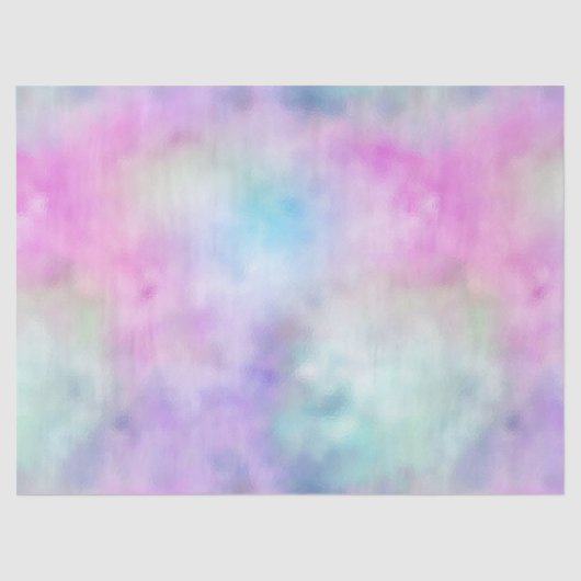 Einhorn Lila Pink Aqua Seidenpapier (Vorderseite)