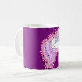 Einhorn lila rosa kaffeetasse (Vorderseite Links)