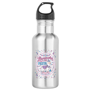 Einhorn Llamacorn Fiesta Spielendes-Shirt Grafik_1 Edelstahlflasche