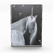 Einhorn & Löwenzahn-Fotoblock Fotoblock (Vorderseite)