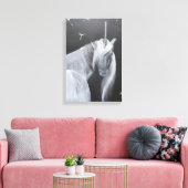 Einhorn & Löwenzahn Leinwanddruck (Insitu (Wohnzimmer))