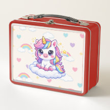 Einhorn-Lunchbox mit individuellem Namen für den S