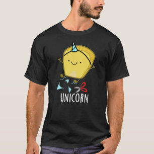 Einhorn-Lustiges-Mais-Wortspiel-Dunkler Hintergrun T-Shirt