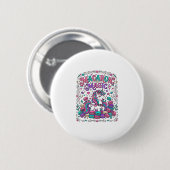 Einhorn Macaron Magie Farbige Marktplatz Kunst Button (Vorne & Hinten)