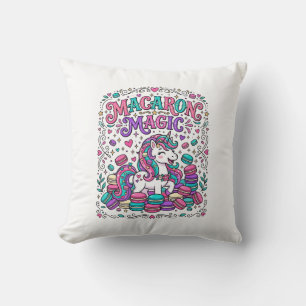Einhorn Macaron Magie Farbige Marktplatz Kunst Kissen