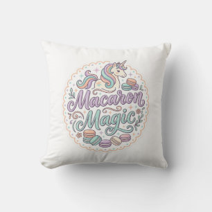 Einhorn Macaron Magie Whimsical T-Shirt Design_1 Kissen