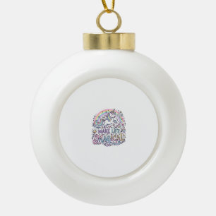 Einhorn macht das Leben magisch Premium-Vektor-Typ Keramik Kugel-Ornament