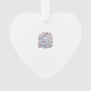 Einhorn macht das Leben magisch Premium-Vektor-Typ Ornament