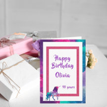 Einhorn Mädchen Fantasy rosa lila 10. Geburtstag