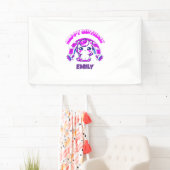 Einhorn Mädchen Geburtstagsfeier Banner | Editierb (Insitu)