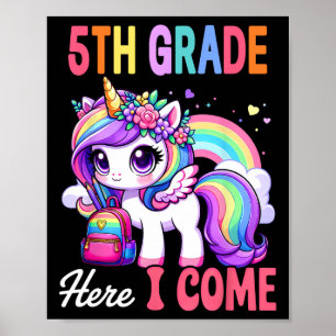 Einhorn-Mädchen kommen in die 5. Klasse zurück zur Poster