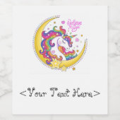 Einhorn-Magic-Flaschenetiketten Weinetikett (Einzelnes Label)